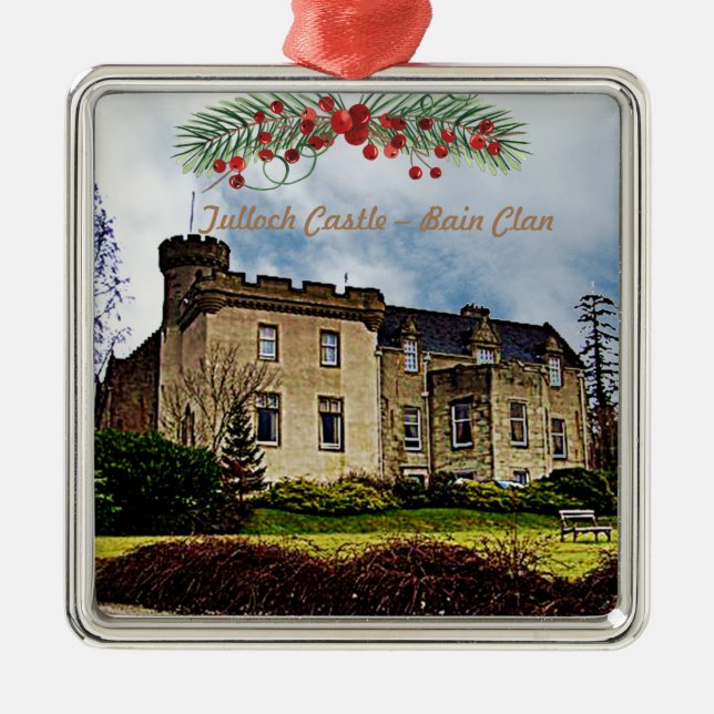 Christmas Bain Clan's Tulloch Castle Photo  Metal Ornament (Front)