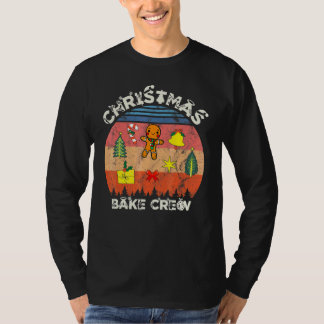 Christmas Bak Crew Pajamas Family Gingerbread Sant T-Shirt