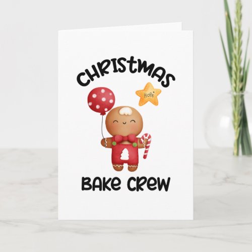 Christmas Bake Crew Cookie Bake Crew Card