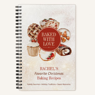 Christmas Baked with Love Personalized Recipe Book