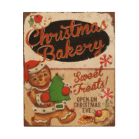 Christmas Bakery Gingerbread Wood Wall Art