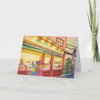 Christmas Bakery in Paris Holiday Card