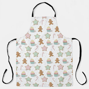 Christmas Bakery Treats Pattern Apron