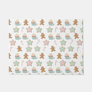 Christmas Bakery Treats Pattern Doormat
