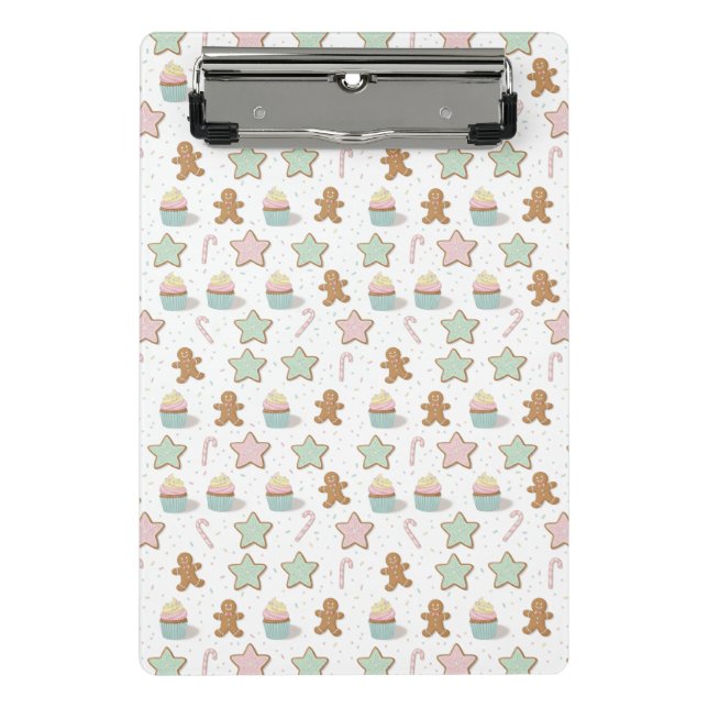 Christmas Bakery Treats Pattern Mini Clipboard (Front)