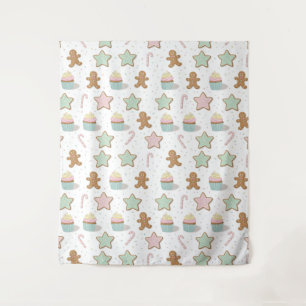 Christmas Bakery Treats Pattern Tapestry