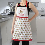 Christmas Baking Apron Gingerbread Man Cookie<br><div class="desc">This cute Christmas baking apron features a graphic of a gingerbread man cookie and frosted holiday cookies. This design features a cookie pattern and custom text to personalized with a name.</div>