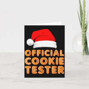 Christmas Baking Crew Cookie Tester Xmas Pajamas Card