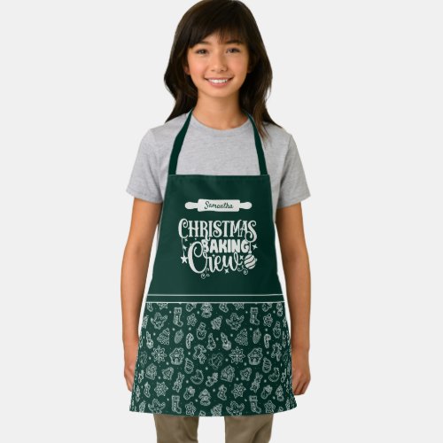 Christmas Baking Crew Cookies  Candy Canes Green Apron