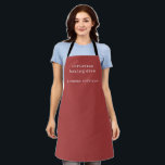 Christmas Baking Crew Custom Name Red Apron<br><div class="desc">This custom christmas baking crew will be perfect for your holiday baking party.  This christmas apron features a deep red background with white typewriter text.  All text can be customized and replaced with any text of your choice.</div>