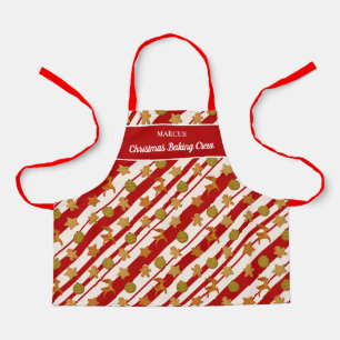 Christmas Baking Crew Gingerbread Cookies Monogram Apron
