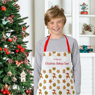 Christmas Baking Crew Gingerbread Cookies Monogram Apron