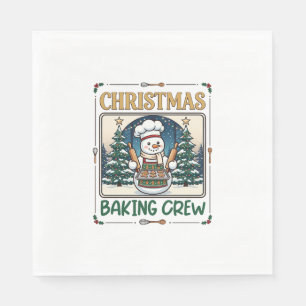 Christmas Baking Crew Snowman Chef Gingerbread Coo Napkins