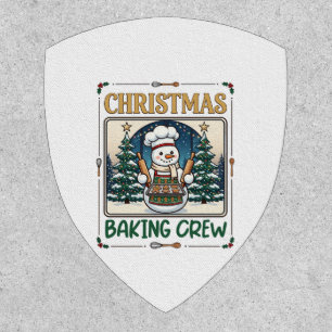 Christmas Baking Crew Snowman Chef Gingerbread Coo Patch