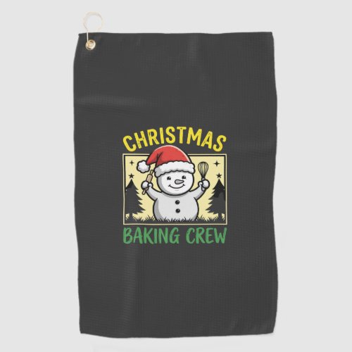 Christmas Baking Crew Snowman Holiday Golf Towel