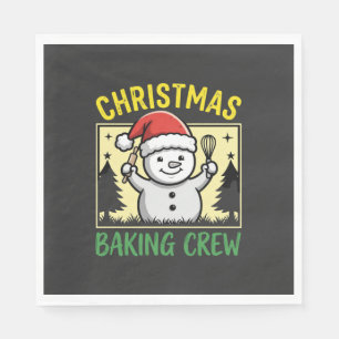 Christmas Baking Crew Snowman Holiday Napkins