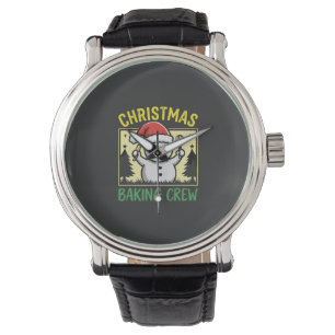 Christmas Baking Crew Snowman Holiday Watch