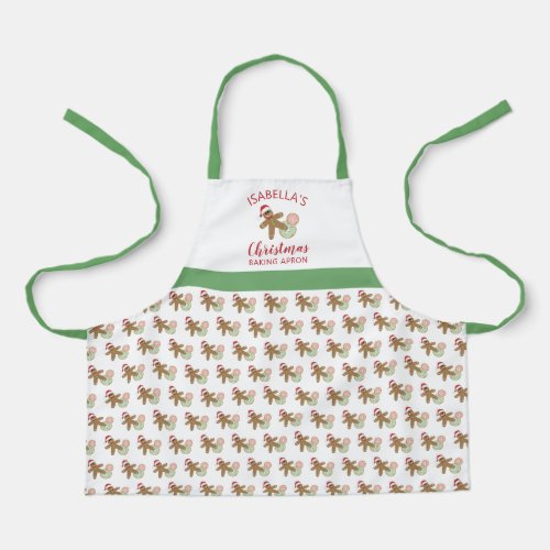 Christmas Baking Gingerbread Man Pattern Apron