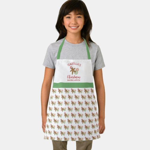 Christmas Baking Gingerbread Man Pattern Apron