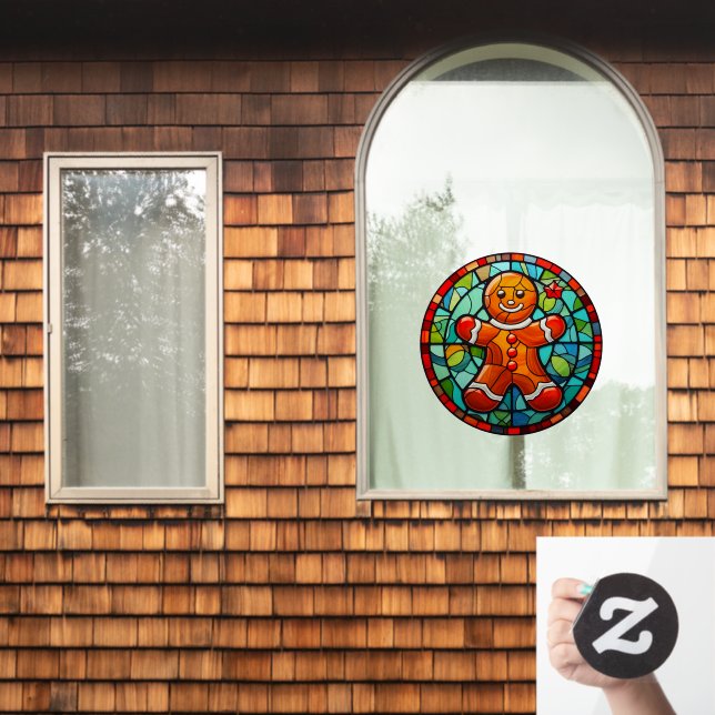 Christmas Baking Gingerbread Man Window Cling (Home Window)