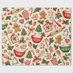 Christmas Baking Kitchen Wrapping Paper