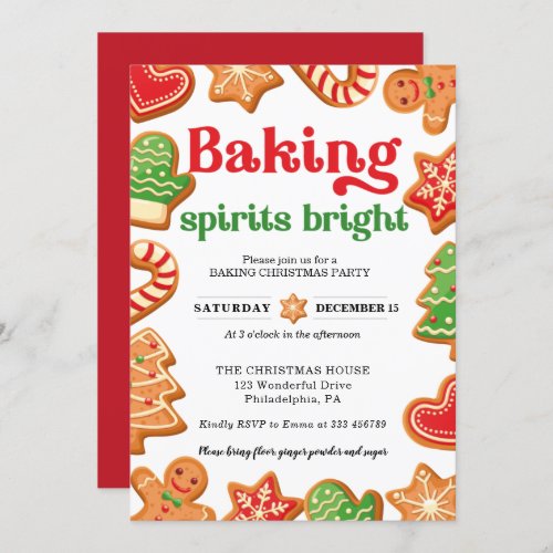 Christmas Baking Party Invitation
