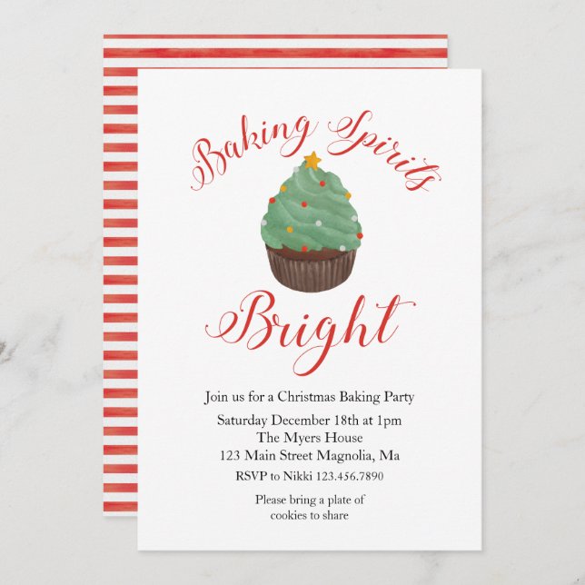 Christmas Baking Party Invitation (Front/Back)