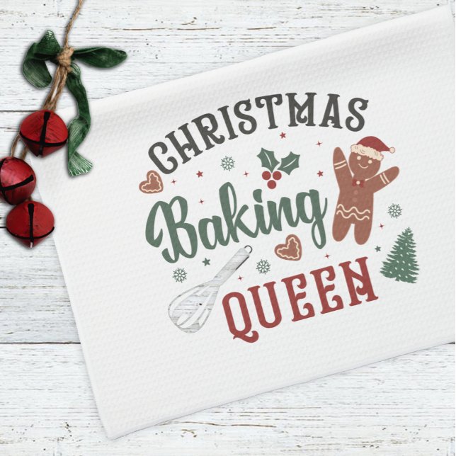 Christmas Baking Queen Holiday Christmas Kitchen Towel (Creator Uploaded)