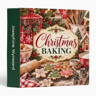 Christmas Baking Recipe Collection 3 Ring Binder