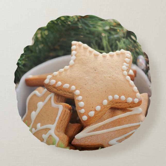 Christmas Baking Round Pillow (Front)