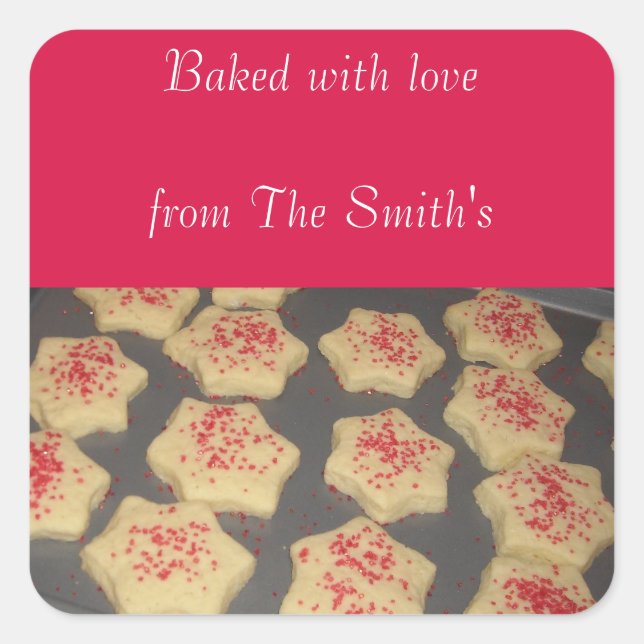 Christmas Baking Square Sticker (Front)