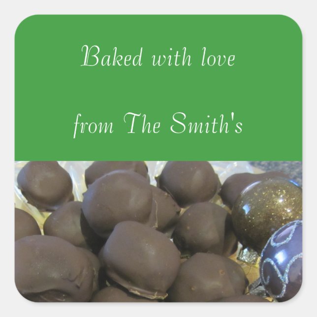 Christmas Baking Square Sticker (Front)