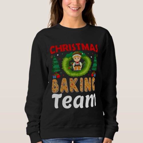 Christmas Baking Team Bread Boys Xmas Santa Claus  Sweatshirt