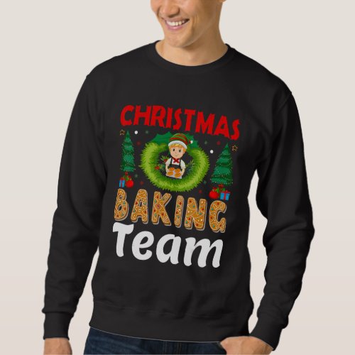 Christmas Baking Team Bread Boys Xmas Santa Claus  Sweatshirt