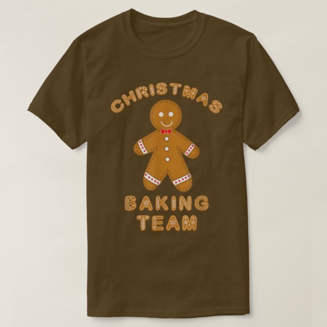 Christmas Baking Team Cookie Ginger Bread T-Shirt (Design Front)