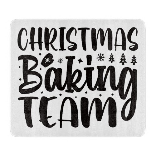 Christmas baking team cutting board