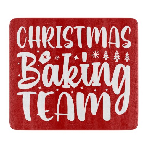 Christmas baking team cutting board