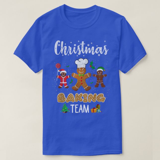 Christmas Baking Team Gingerbread Cookie T-Shirt (Design Front)