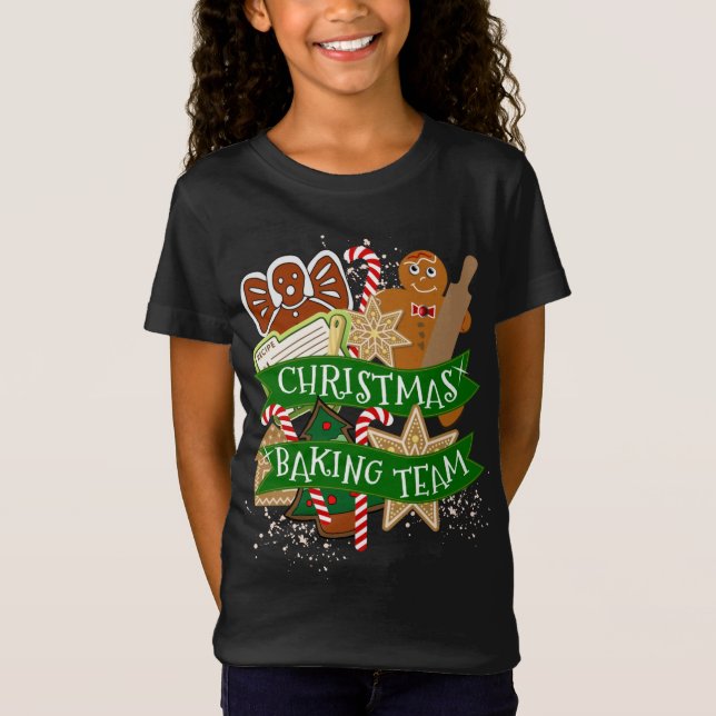 Christmas Baking Team Gingerbread Holiday Cookie B T-Shirt (Front)
