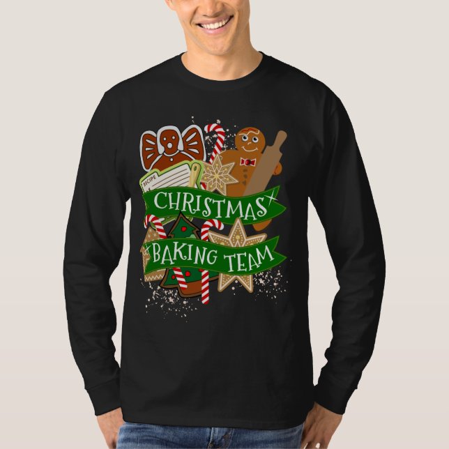 Christmas Baking Team Gingerbread Holiday Cookie B T-Shirt (Front)