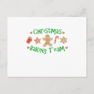 Christmas Baking Team holiday cookie Funny Postcard