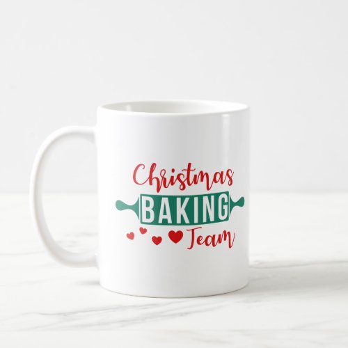 Christmas baking team typography coffee mug