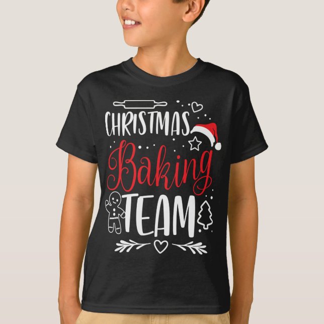 Christmas Baking Team - Xmas Cookie Crew Gingerbre T-Shirt (Front)