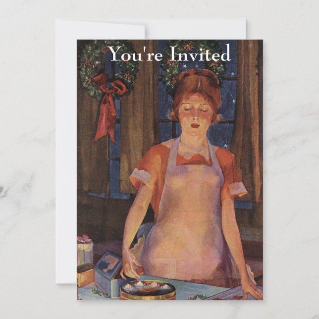 Christmas Baking Vintage Invitation (Front)