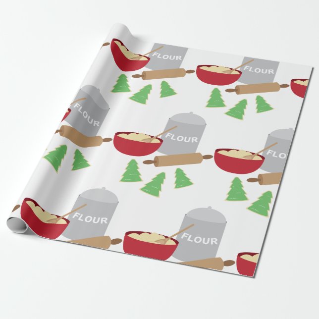 Christmas Baking Wrapping Paper (Unrolled)