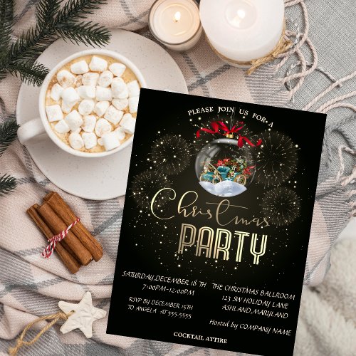 Christmas BallFireworks Christmas Company  Invitation