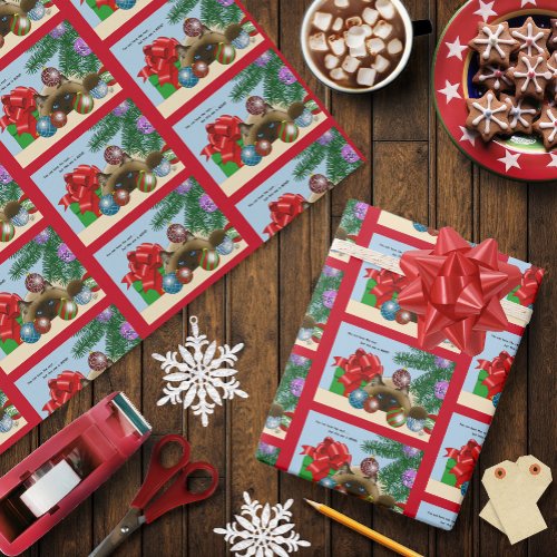 Christmas Ball Ornament Cat Wrapping Paper
