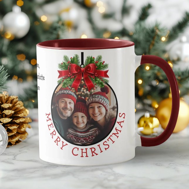 Christmas Ball Ornament Photo White Mug (Christmas Ball Ornament Photo White Mug)