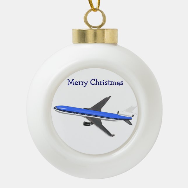 Christmas Ball Ornaments - Airplane (Front)