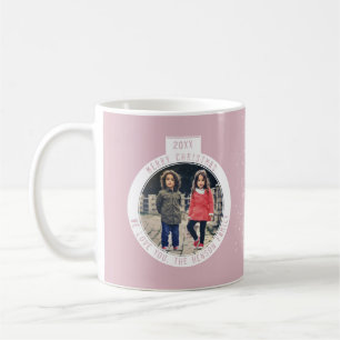 Christmas Ball Pastel Pink Photo Holiday Coffee Mug